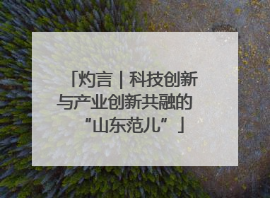 灼言｜科技创新与产业创新共融的“山东范儿”