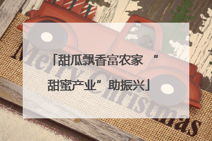 甜瓜飘香富农家 “甜蜜产业”助振兴