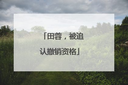 田蓉，被追认撤销资格