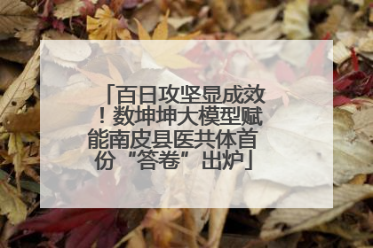 百日攻坚显成效！数坤坤大模型赋能南皮县医共体首份“答卷”出炉