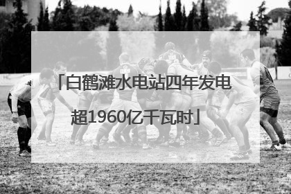 白鹤滩水电站四年发电超1960亿千瓦时