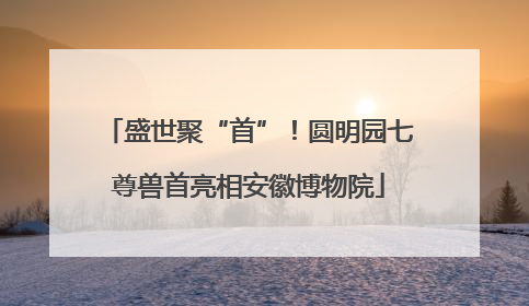 盛世聚“首”！圆明园七尊兽首亮相安徽博物院