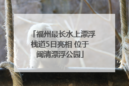 福州最长水上漂浮栈道5日亮相 位于闽清漂浮公园