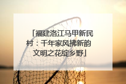 福建洛江马甲新民村：千年家风拂新韵 文明之花绽乡野