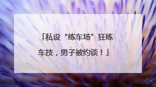 私设“练车场”狂练车技，男子被约谈！