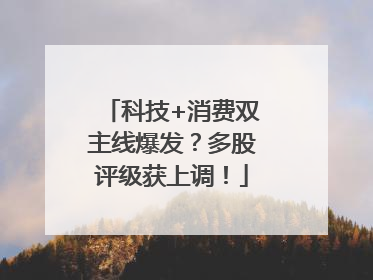 科技+消费双主线爆发？多股评级获上调！