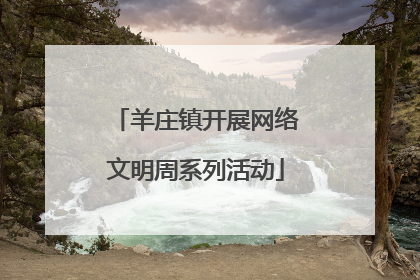 羊庄镇开展网络文明周系列活动