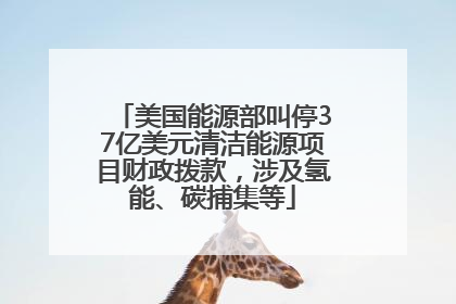 美国能源部叫停37亿美元清洁能源项目财政拨款，涉及氢能、碳捕集等