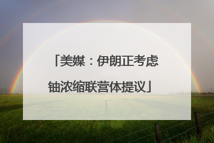 美媒：伊朗正考虑铀浓缩联营体提议
