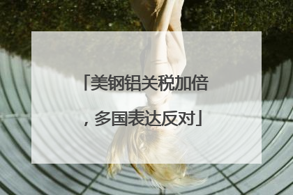 美钢铝关税加倍，多国表达反对