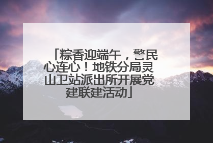 粽香迎端午，警民心连心！地铁分局灵山卫站派出所开展党建联建活动