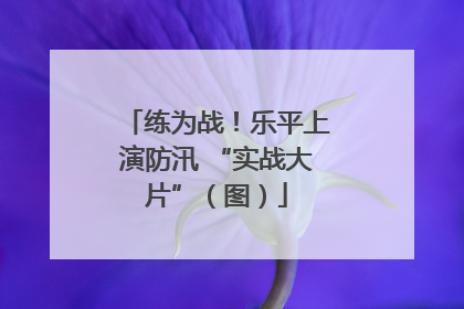 练为战！乐平上演防汛 “实战大片”（图）
