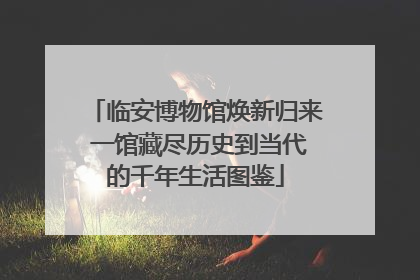 临安博物馆焕新归来 一馆藏尽历史到当代的千年生活图鉴