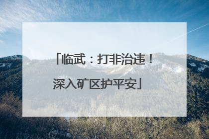 临武：打非治违！深入矿区护平安