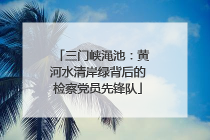 三门峡渑池：黄河水清岸绿背后的检察党员先锋队