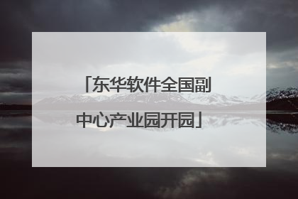 东华软件全国副中心产业园开园