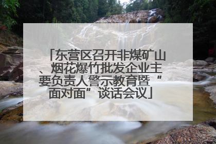 东营区召开非煤矿山、烟花爆竹批发企业主要负责人警示教育暨“面对面”谈话会议