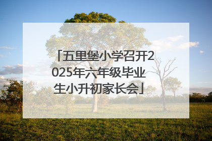 五里堡小学召开2025年六年级毕业生小升初家长会