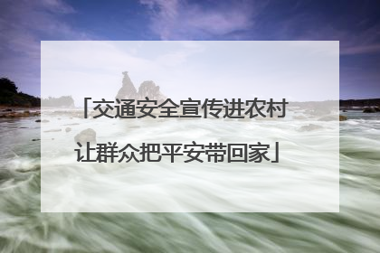 交通安全宣传进农村 让群众把平安带回家