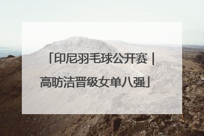 印尼羽毛球公开赛｜高昉洁晋级女单八强