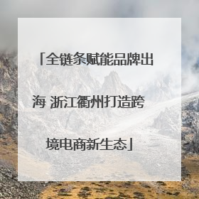 全链条赋能品牌出海 浙江衢州打造跨境电商新生态