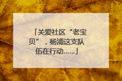 关爱社区“老宝贝”，杨浦这支队伍在行动……