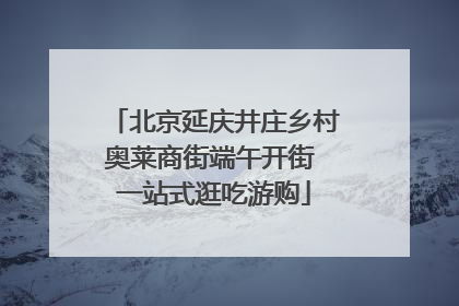 北京延庆井庄乡村奥莱商街端午开街 一站式逛吃游购