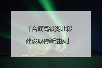 合武高铁湖北段建设取得新进展