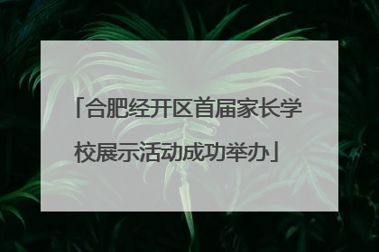 合肥经开区首届家长学校展示活动成功举办