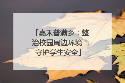 嘉禾普满乡：整治校园周边环境 守护学生安全