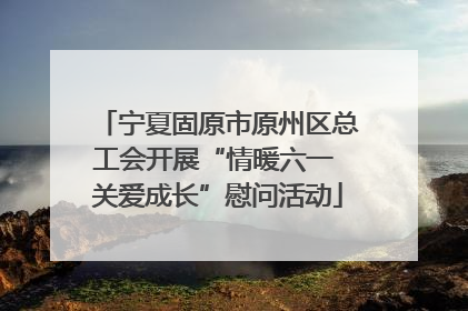 宁夏固原市原州区总工会开展“情暖六一 关爱成长”慰问活动
