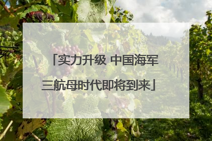实力升级 中国海军三航母时代即将到来