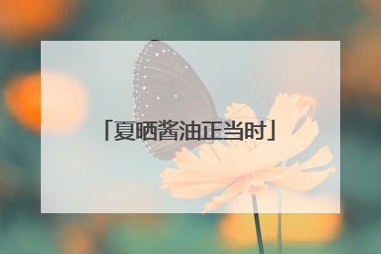 夏晒酱油正当时