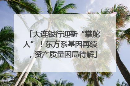 大连银行迎新“掌舵人”！东方系基因再续，资产质量困局待解