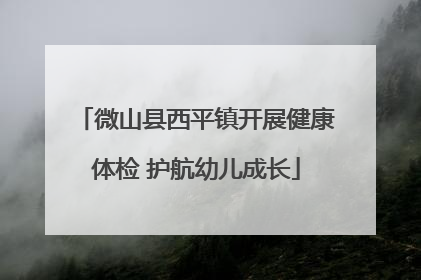 微山县西平镇开展健康体检 护航幼儿成长