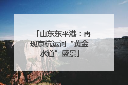 山东东平港：再现京杭运河“黄金水道”盛景