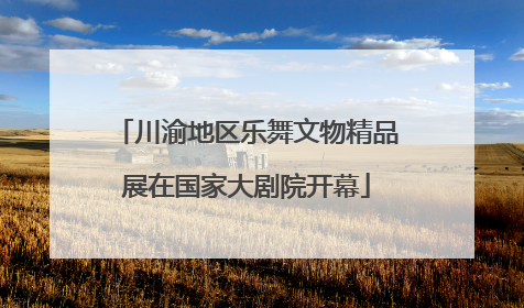 川渝地区乐舞文物精品展在国家大剧院开幕