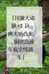 川渝大动脉+1 这座大桥合龙，铜资高速年底全线通车
