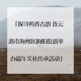 探寻药香古韵 连云港市海州区朐阳街道举办端午文化传承活动