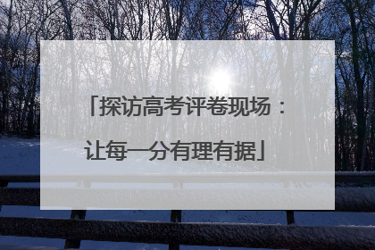 探访高考评卷现场：让每一分有理有据
