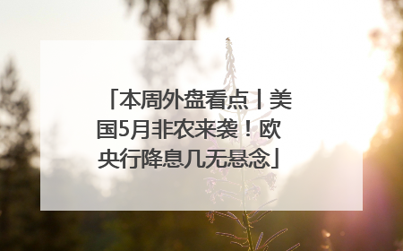 本周外盘看点丨美国5月非农来袭！欧央行降息几无悬念