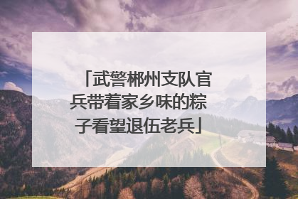 武警郴州支队官兵带着家乡味的粽子看望退伍老兵