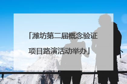 潍坊第二届概念验证项目路演活动举办