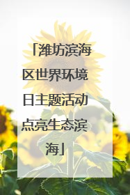 潍坊滨海区世界环境日主题活动点亮生态滨海