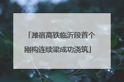潍宿高铁临沂段首个刚构连续梁成功浇筑
