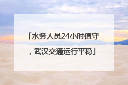 水务人员24小时值守，武汉交通运行平稳