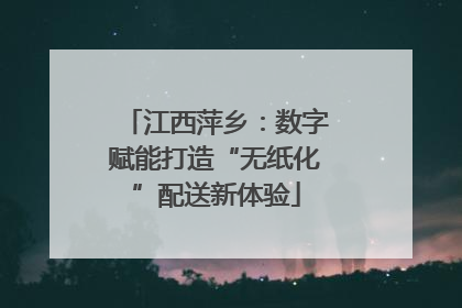 江西萍乡：数字赋能打造“无纸化”配送新体验