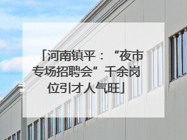 河南镇平：“夜市专场招聘会”千余岗位引才人气旺