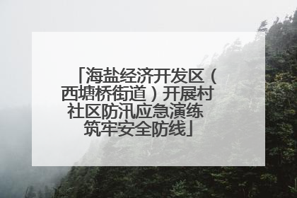 海盐经济开发区（西塘桥街道）开展村社区防汛应急演练 筑牢安全防线