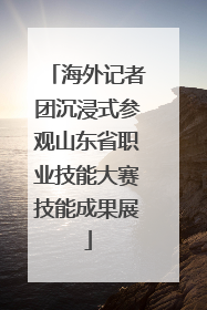 海外记者团沉浸式参观山东省职业技能大赛技能成果展